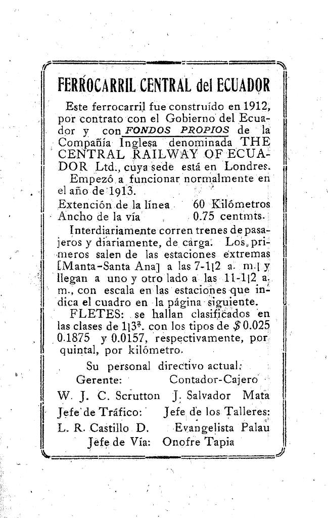 Publicación original de la época
